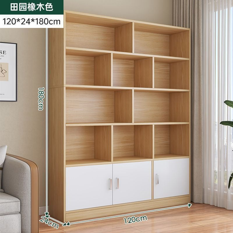 Modern minimalist floor-standing storage rack, wall-mounted certificate cabinet for living room/home use, office file cabinet, simple bookshelf