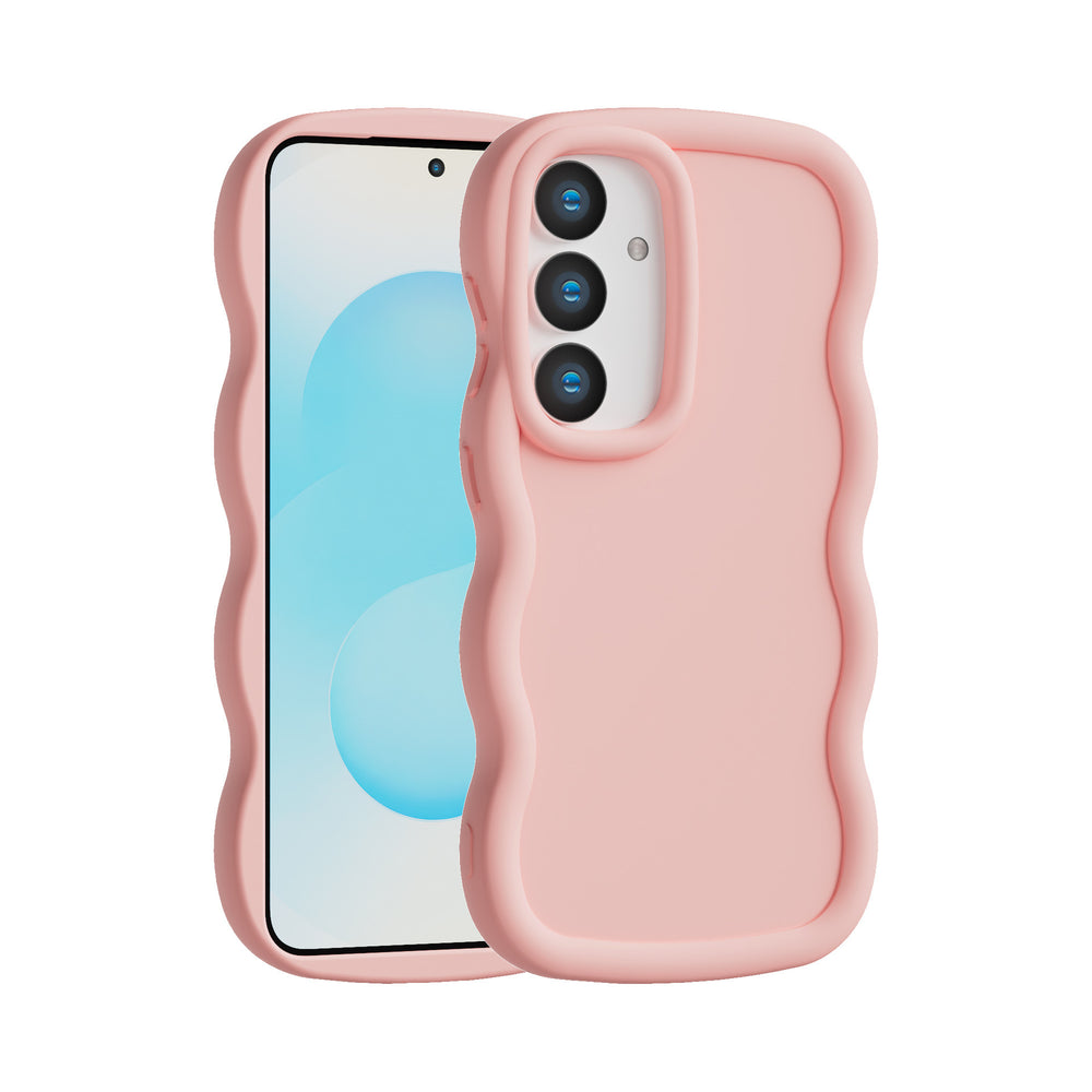 Suitable for three-star s24 cartoon tpu wavy edge 23 mobile phone case hot diy material sam star s25 mobile phone case