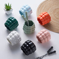 Minimalist ceramic fruit fork set - stylish, luxurious, and high-quality. ceramic handle fruit picks with stainless steel forks and spoons - wholesale