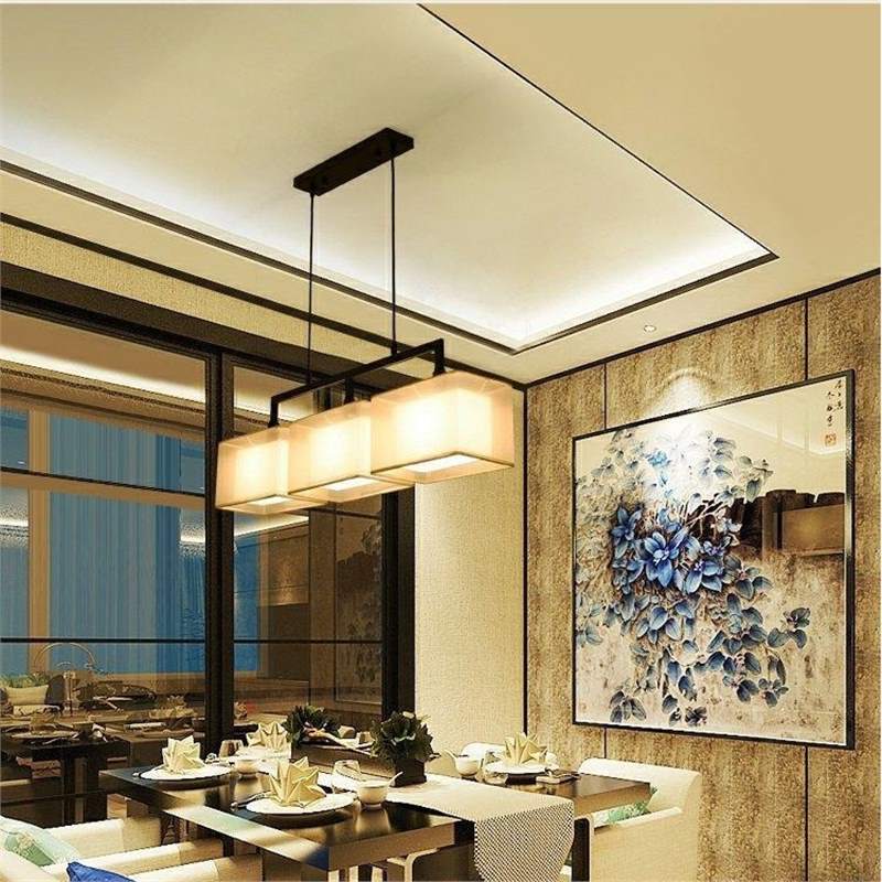 Restaurant chandelier three-head dining table lamp creative stylish tea room lamp modern casualchinoiserie zen bar lamp