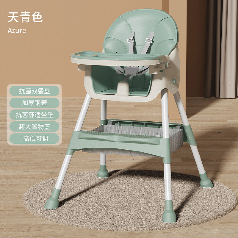 Baby dining chair foldable multi-functional children portable baby eating seat home baby learning dining table and chair