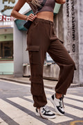 cross-border fashion: new loose-fit drawstring design denim cargo pants for women - perfect for , european & american export, casual & activewear