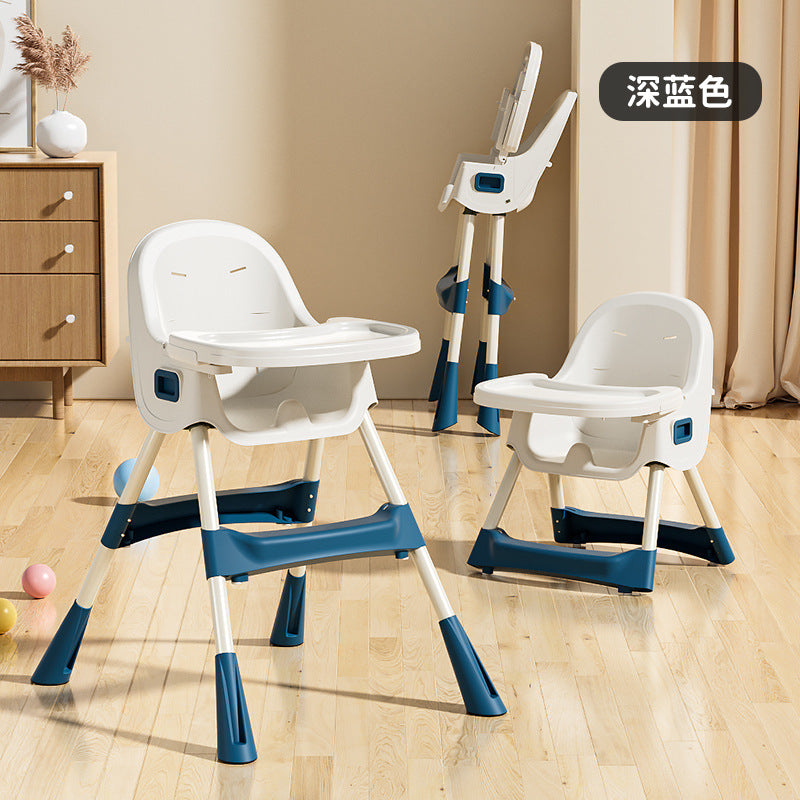 Baby high chair - foldable, portable, home use - infant learning seat for feeding - multifunctional dining chair for kids