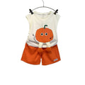 Boys'  cute cartoon print crew neck tank top and shorts trendy two-piece set - wholesale children's clothing
