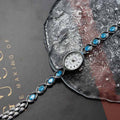 Used women's watch, elegant small gold watch, small dial, gold original design, accessible luxury, niche brand, chain strap, high-end wristwatch