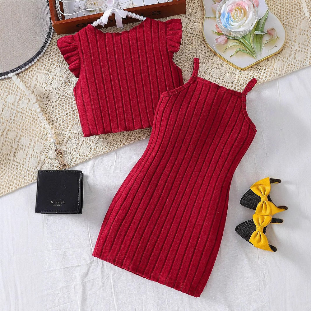 spring/summer new arrival: premium beaded vest & cami dress two-piece set - exclusively for cross-border e-commerce