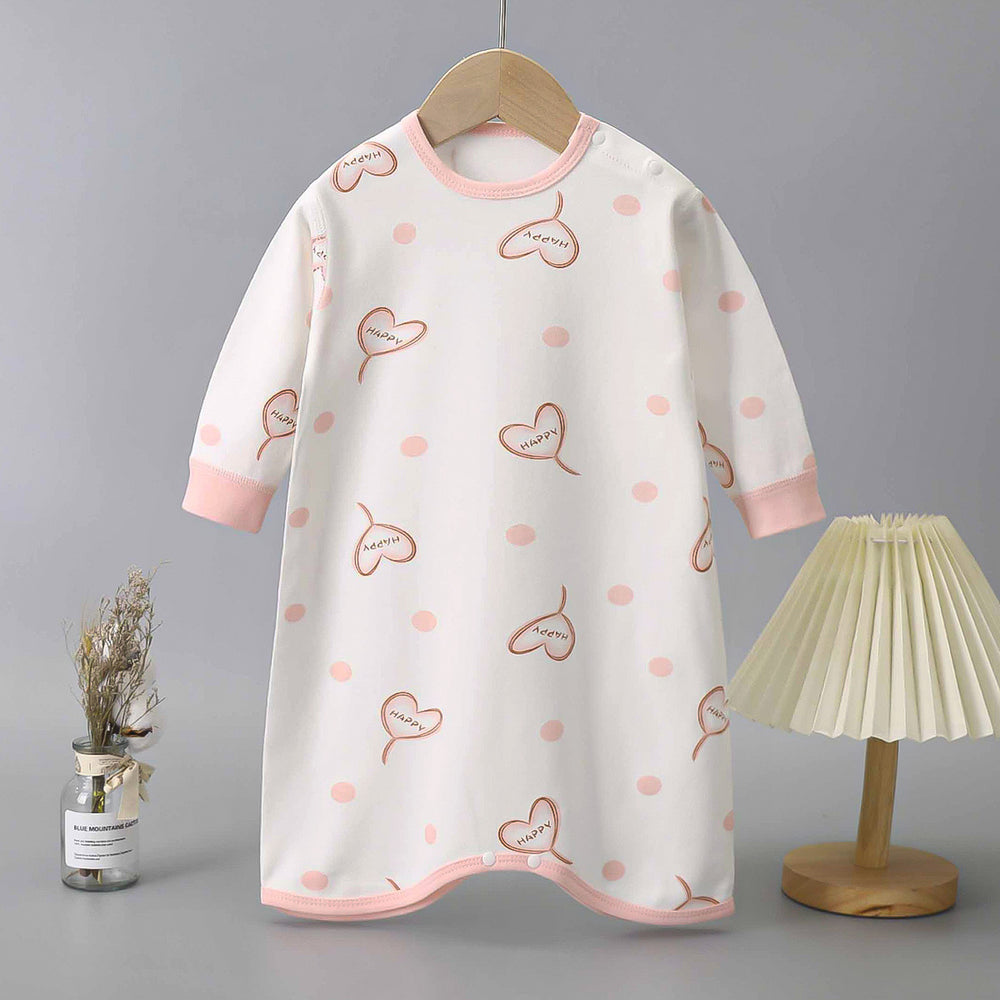 Spring & fallnew arrival baby onesie long sleeves baby romper pure cotton bottomintimatesnewborn romper boneless pajamas