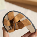 Plus size bag head stripes half slippers women's thick sole soft bottom slip-on outwear sandals plaidk-style birkenstock sandals