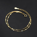 jewelry: minimalist, fresh & chic square sequin double-layer bracelet - elegant, unique, and designer-inspired