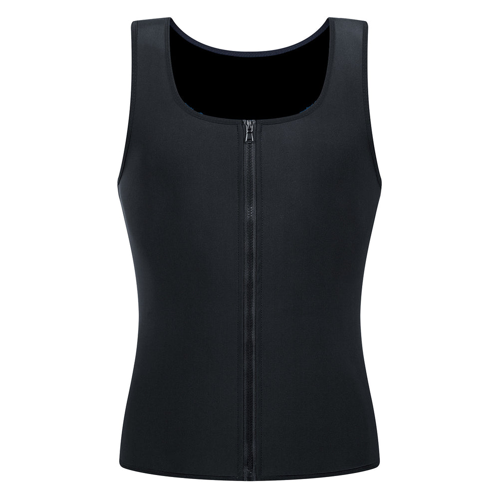 European and american export men's sports sweat-inducing shaping tank top - body shaper, tight-fitting men's fitness vest