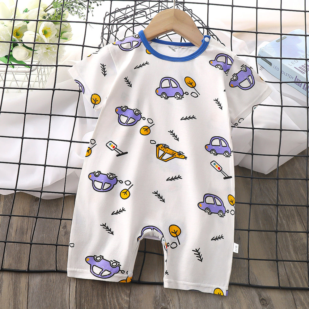 infant romper - new summer collection: korean style, lightweight short-sleeve bodysuit for baby boys and girls