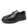 Leather shoes for men, business casual formal wear, live broadcast, hand-grabbed pattern, british style lazy slip-on, wedding loafers, bean shoes