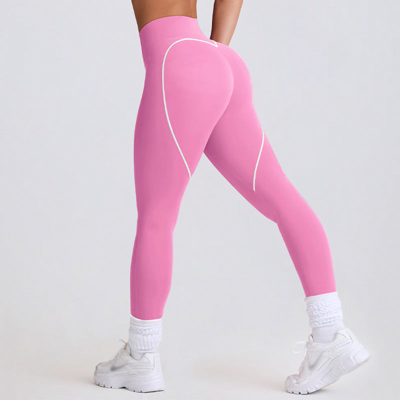 peach butt tummy-tight yoga pants for women outwear running sports quick-drying fitness pants three-quarter shorts