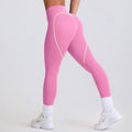 peach butt tummy-tight yoga pants for women outwear running sports quick-drying fitness pants three-quarter shorts