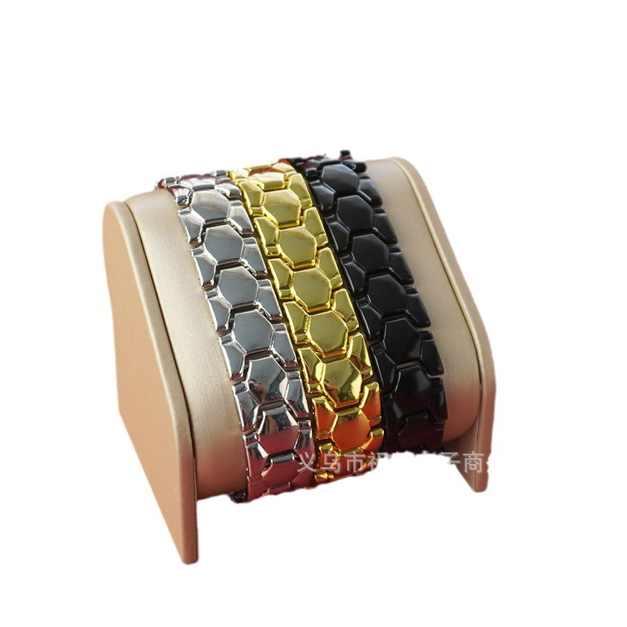 Hip-hop punk open cuff bangle, a trendy accessory for both men and women, perfect as a christmas or birthday party gift