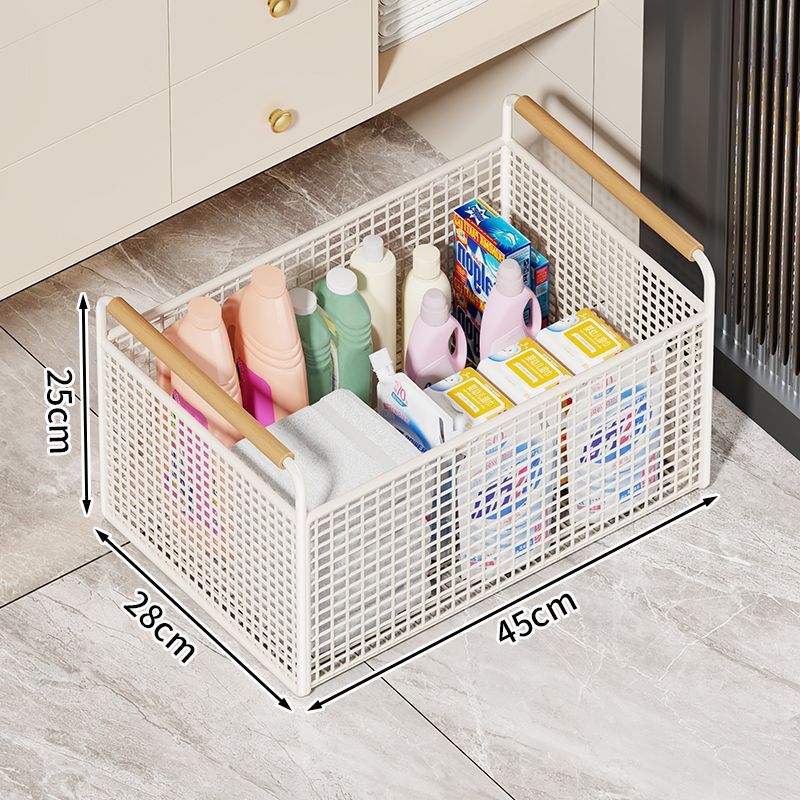 Bathroom cabinet under storage rack laundry detergent bathroom wheeled storage basket wash basin under washbasin movable storage rack