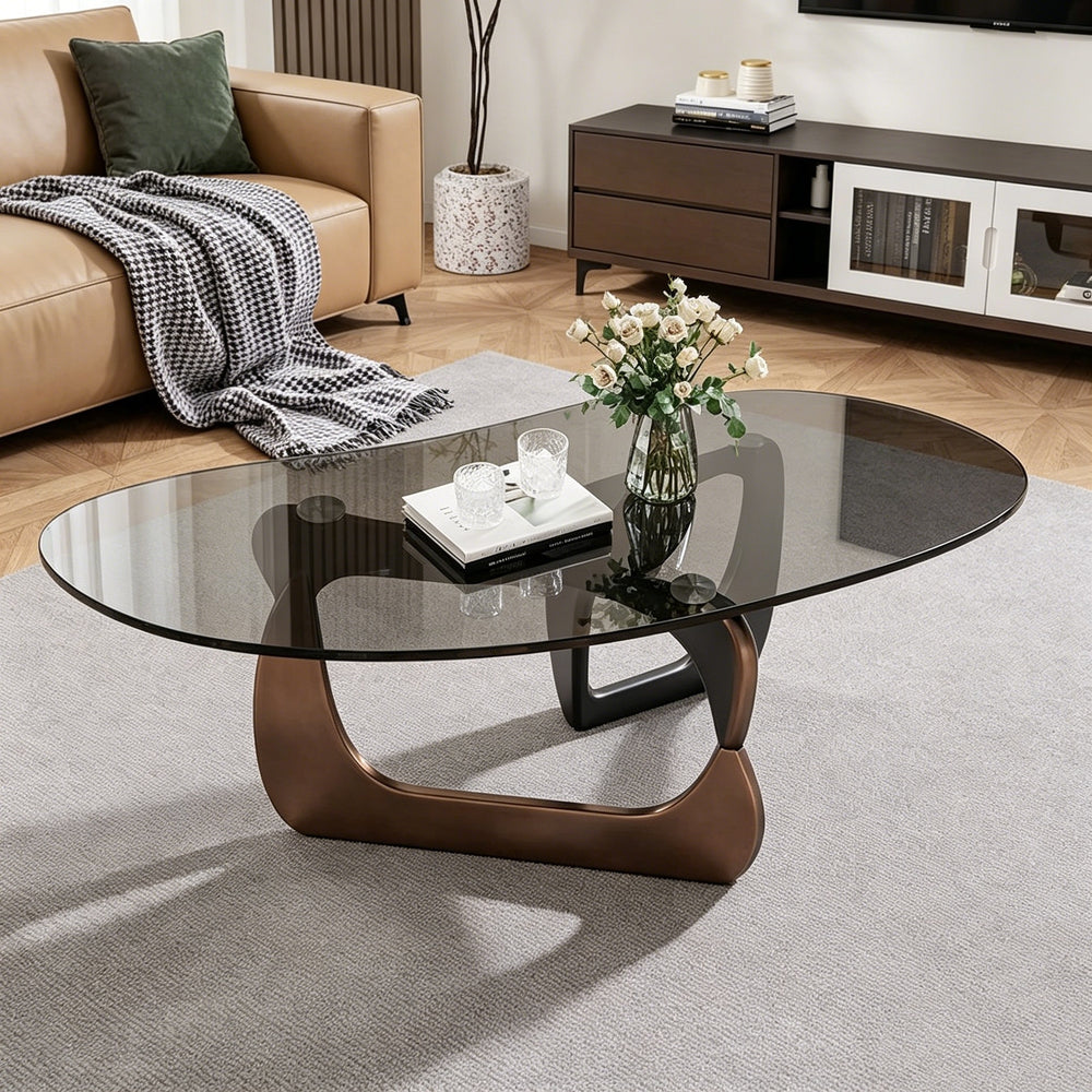 Internet celebrity designer yaguchi yu glass coffee table living room accessible luxury small apartment for home creative classy sofa side table