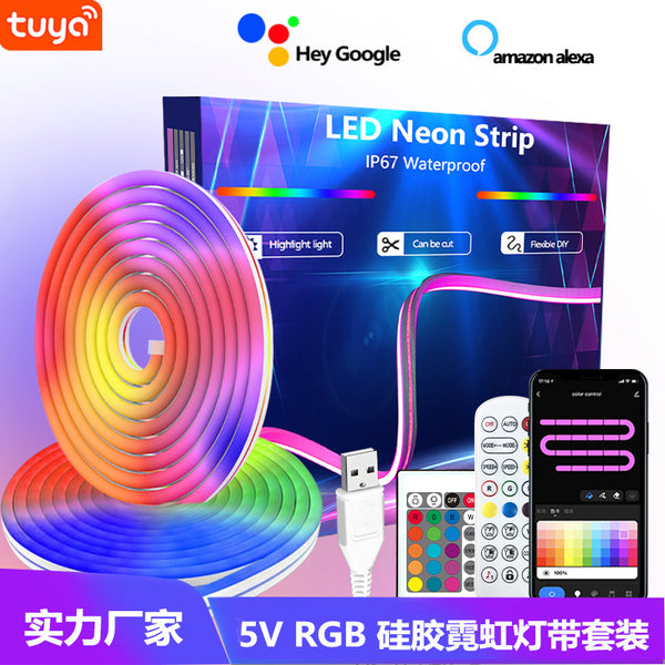 LED neon light silicone flexible DIY modeling rgb light with graffiti bluetooth pickup usb e-sports decorative atmosphere light