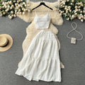 Age-reducing suit women's summer clothing new arrival sling tops shorteasiest for match large swing skirt sweettwo-piece set trendy