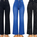[ready stock] cargo jeans women's jeans summer straight-leg pants high waist jeans women's boyfriend