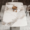 Italian light luxury sintered stone dining table - modern minimalist rectangular table for home use - small apartment nordic designer dining table