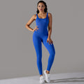 European and american seamless ribbed bodysuit yoga outfit - tummy control, butt lift, sports bra, tight-fitting bodysuit, quick-dry fitness apparel for women