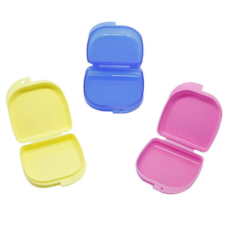 Dental small and medium open tooth storage box, holder box, orthodontic braces, storage box, tooth tray box, denture placement box.