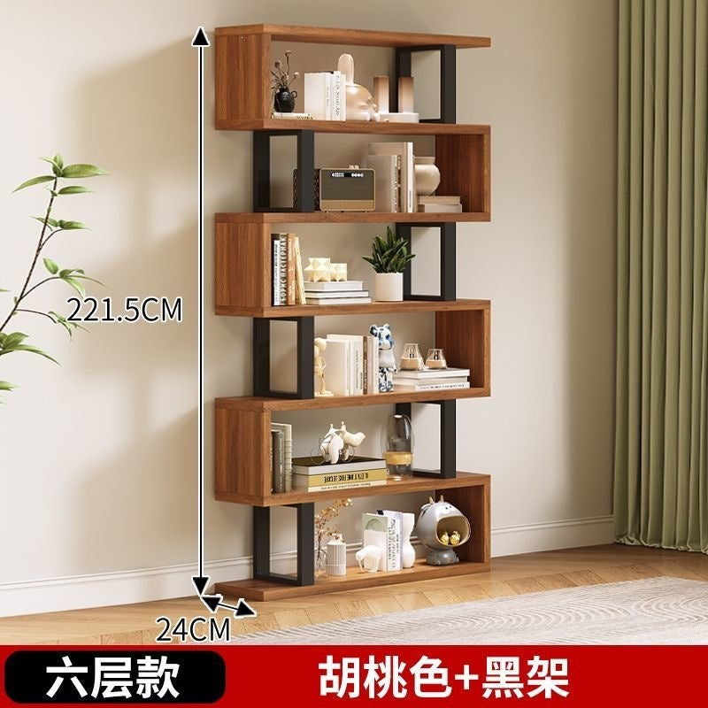 Floor-standing storage rack bookshelf solid wood wall shelf toy storage rack for home multi-layer bookcase combination storage rack