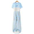 Wide-leg pants  girls summer student contrast colorplaidcasual pants girl new arrivalloose dopamine children's clothing