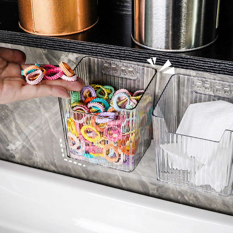 Wall-mounted disposable face towel storage box - multifunctional bathroom organizer for washcloths, countertop storage, and tidy bathroom accessories