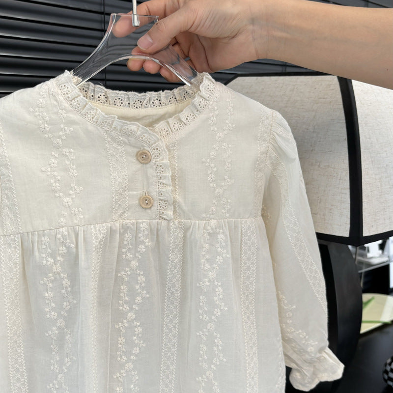 Forest style children's clothing girl spring & fallnew arrival shirt shirt kids stylelong sleevesfashiontops baby girl spring & fall clothing