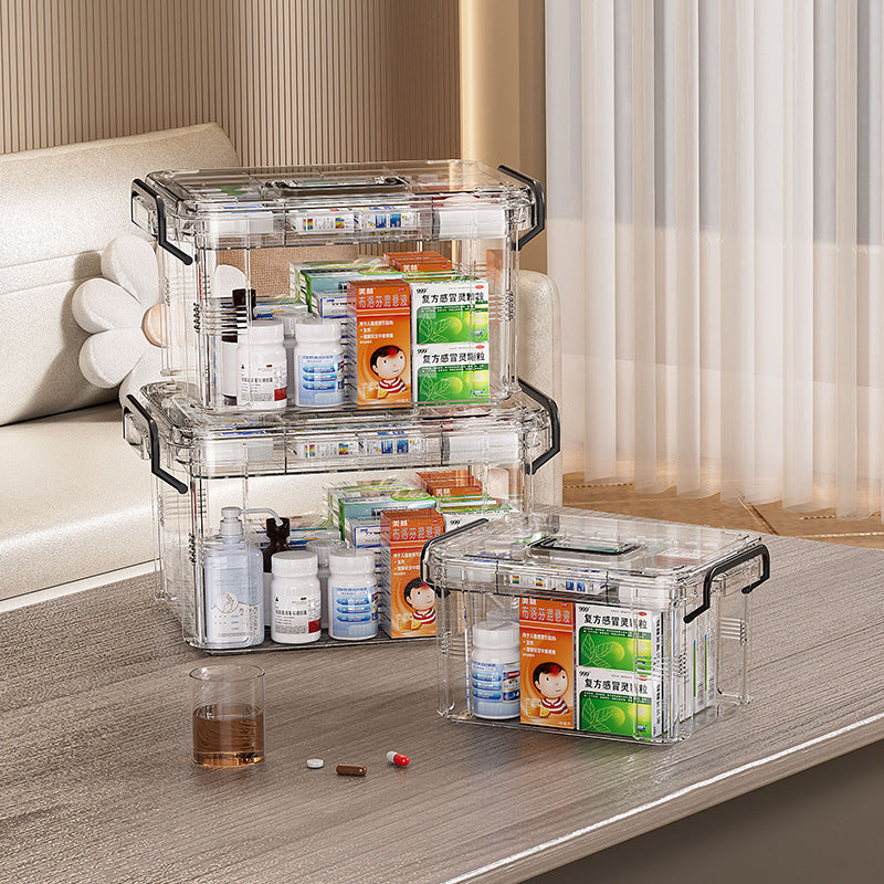 Plastic medicine box Family large storage box Household medicine box Storage medicine box