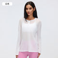 Women's long-sleeve yoga top - loose fit, breathable, activewear, casual running t-shirt, lightweight - d26101