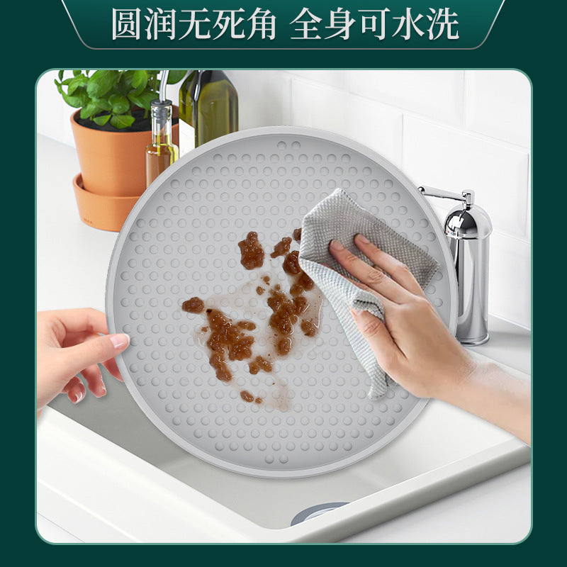 Kitchen round finishing storage box large capacity rotating storage household countertop non-slip multi-functional storage box wholesale