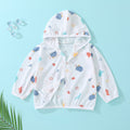 Baby sun protection clothing summer thin breathable pure cotton infant air conditioning shirt boys and girls children's sunscreen outerwear