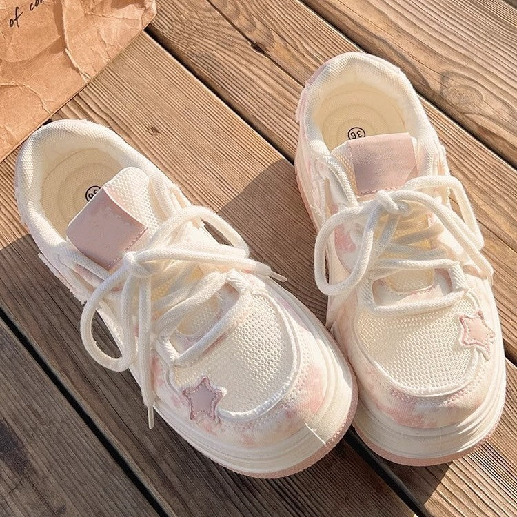 Star sneakers for women, breathable mesh, 2026 new arrival, popular spring and summer, k-styleeasiest for matchthick soleniche stylecasual sports