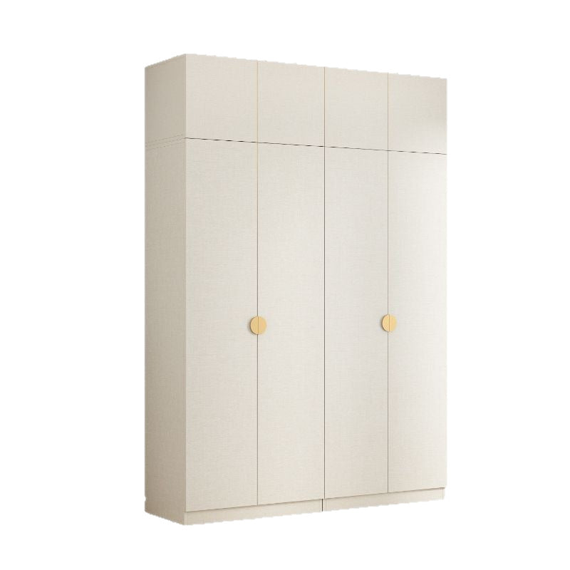 Solid wood double door cream style wardrobe bedroom for home modern casual multifunctional assembly wardrobe double door wardrobe