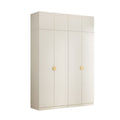 Solid wood double door cream style wardrobe bedroom for home modern casual multifunctional assembly wardrobe double door wardrobe