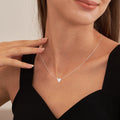 2024 amazon foreign trade new product minimalist inflatable heart pendant necklace - versatile commute style jewelry for women