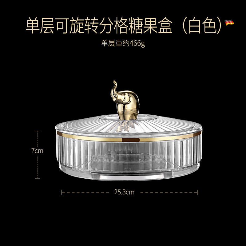 Chinese-style household nut box, snack storage box, wedding event candy plate, advanced sense multi-layer grid, living room dried fruit plate