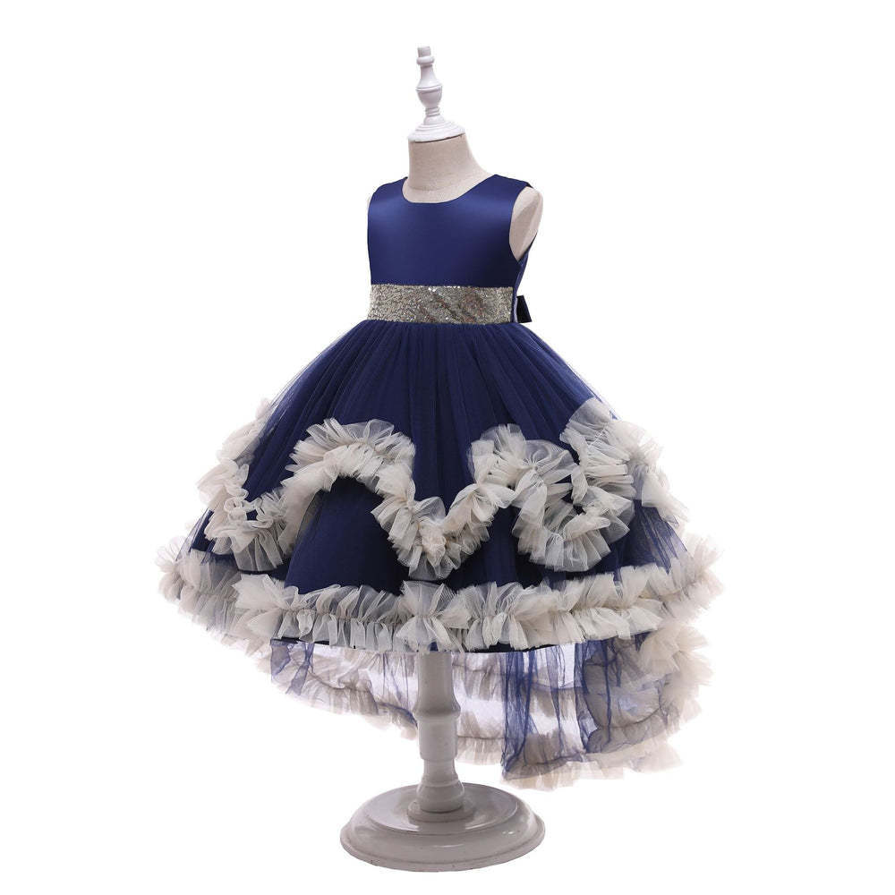 Export children's clothing kids dress princess dress girldress flower girl puffy wedding dress tail piano performance costume
