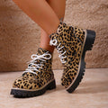 autumn new arrival: women's leopard print martin boots for cross-border e-commerce, plus sizes available. wholesale price: $0.67. dropshipping available on  and . sizes 36-43