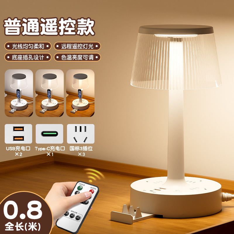 Smart clock multifunctional eye-caring desk lamp socket - perfect for college dorms, bedrooms, night light, feeding, sleep, and bedside use