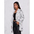 Independent station   fashionexportfashion women's printed suit outwearready stockplus sizeoutwear