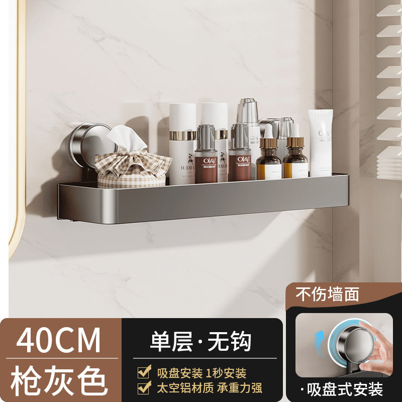 Strong suction cup rack, toilet non-punching, wall-mounted bathroom rack, wall toilet washstand storage