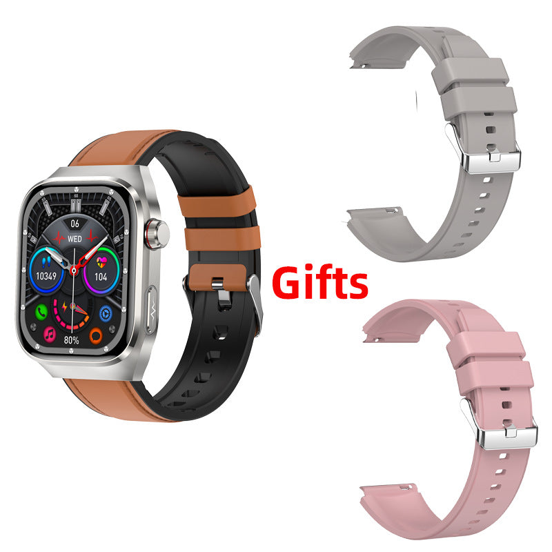 Ultra-long battery life non-invasive blood glucose smartwatch with precision monitoring of internal organ health, uric acid, blood pressure, and lipid levels, featuring bluetooth calling