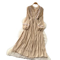 Vintage-inspired white lantern sleeve embroidered a-line dress - autumn chic, slim-fit, and perfect for vacation