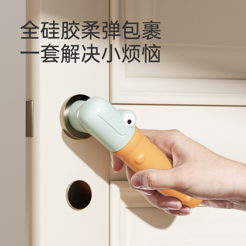 Crocodile silicone door handle cover - anti-collision, anti-static, child safety door handle protector