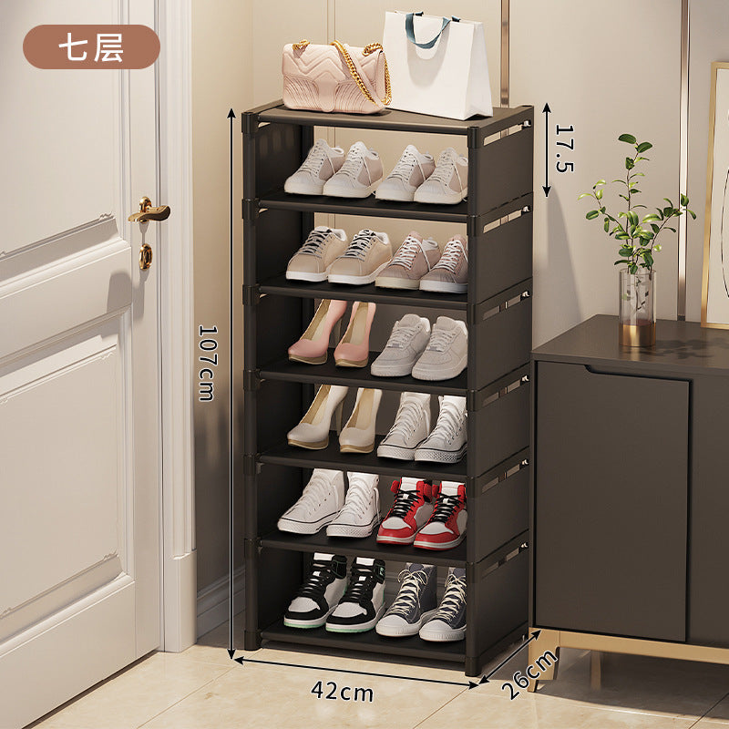 Simple shoe rack storage shoe rack multi-layer space saving door dormitory shoe cabinet household storage slipper rack rack
