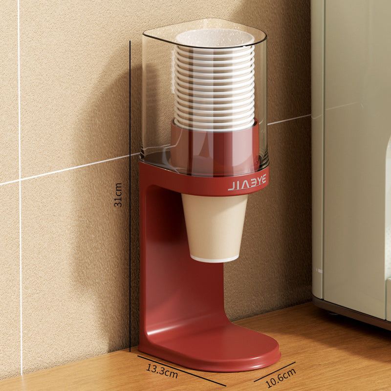 Disposable cup dispenser, water dispenser, water cup holder, for home wall-mounted, punch-free storage paper cup holder, cup holder